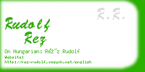 rudolf rez business card